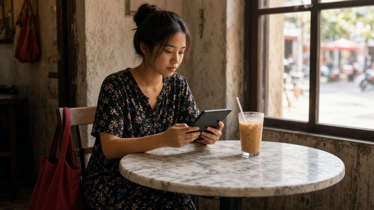 Someone enjoying a pre-loved device